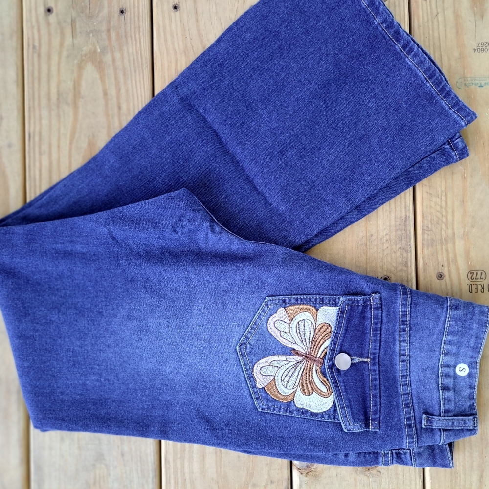 Size 4 denim stretch flare jeans